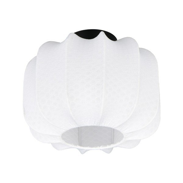 Plafonieră albă din metal cu abajur textil ø 25 cm Madleine – Reality