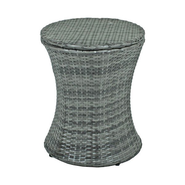 Masă de bar pentru grădină rotundă din ratan artificial ø 45 cm Mumbai – Garden Pleasure