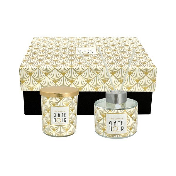 Set lumânare cu difuzor parfum, aromă de mușcată, Green Gate 