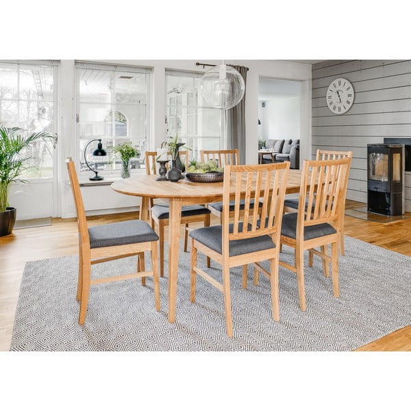 Scaun de dining din lemn de stejar Rowico Mimi, maro-image-2