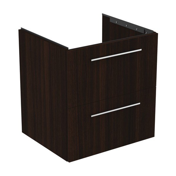 Dulap sub chiuvetă maro închis suspendat cu aspect de lemn de stejar 60x63 cm i.Life B – Ideal Standard-image-3