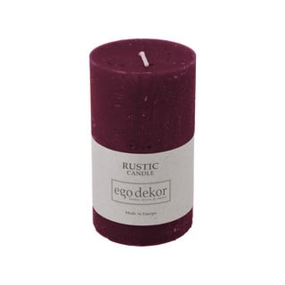 Lumânare Rustic candles by Ego dekor Rust, durată ardere 38 h, vișiniu