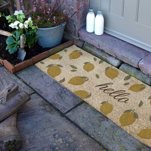 Covoraș de intrare din fibre de nucă de cocos 40x120 cm Hello Lemons – Artsy Doormats-image-3