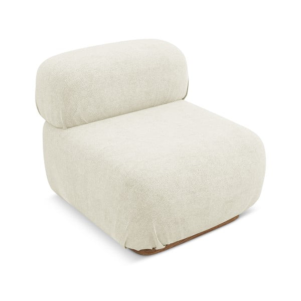 Modul pentru canapea modulară crem cu tapițerie din țesătură bouclé Ailani – Makamii-image-1