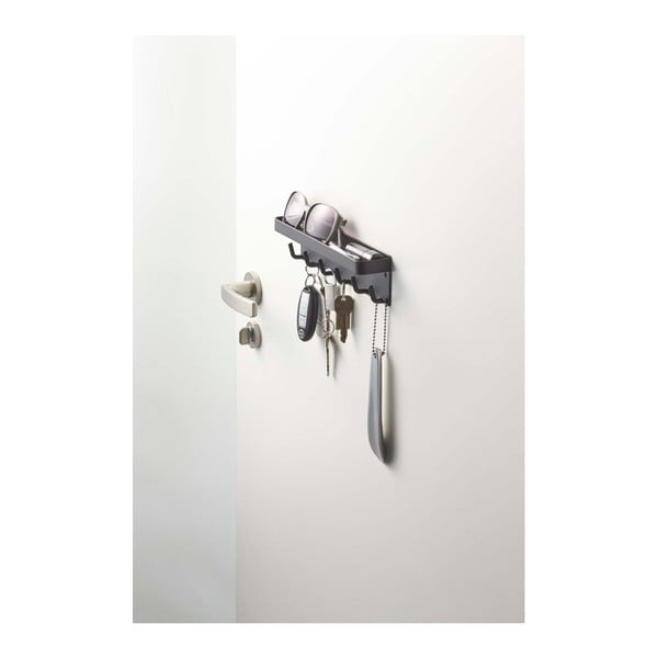 Cuier pentru chei cu raft YAMAZAKI Smart, negru-image-4