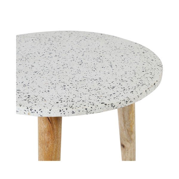 Măsuță auxiliară rotundă cu blat terrazzo ø 42 cm Terrazzo – Jardin d'Ulysse-image-4