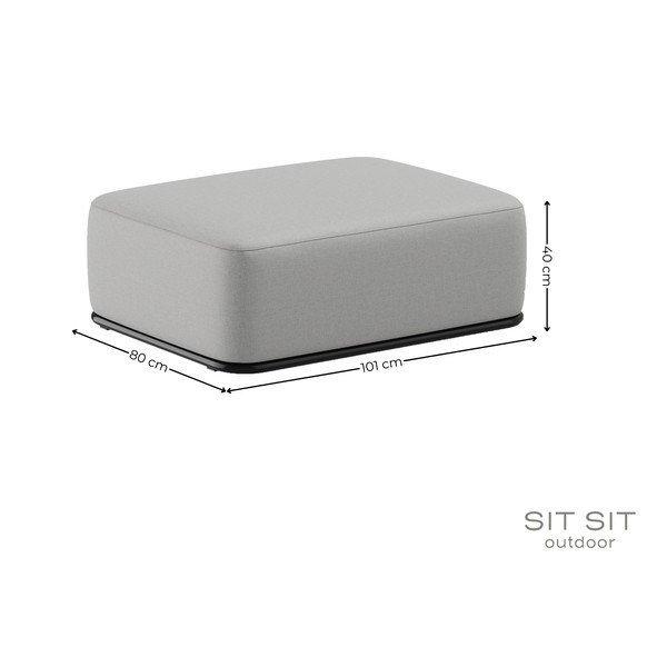 Taburet de grădină gri deschis Straw – Sit Sit-image-4