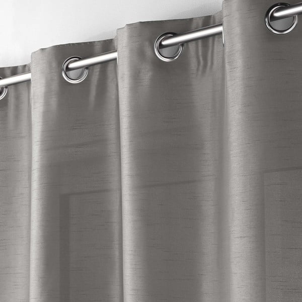 Draperie gri închis din satin 140x240 cm Shana – douceur d'intérieur-image-1