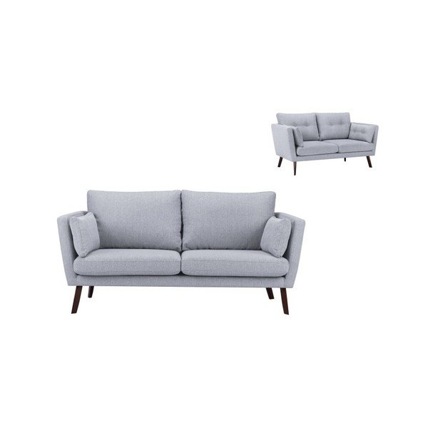 Canapea cu 3 locuri Mazzini Sofas Elena, gri deschis-image-4