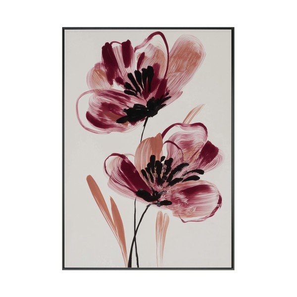 Tablou cu ramă/pe pânză imprimat 70x100 cm Burgundy Blooms – Styler