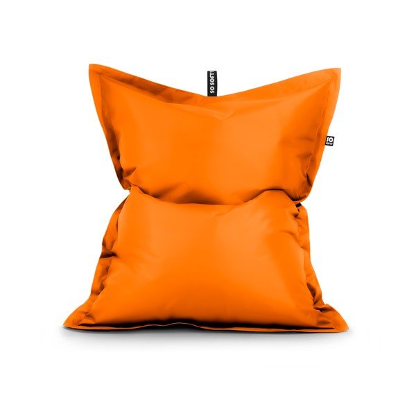 Fotoliu bean bag portocaliu cu tapițerie din imitație de piele Pad L – So Soft?