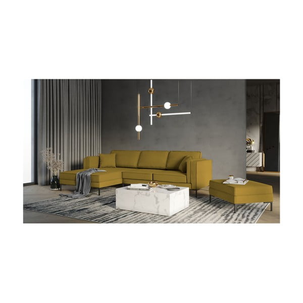Taburet Milo Casa Attilio, galben-image-2