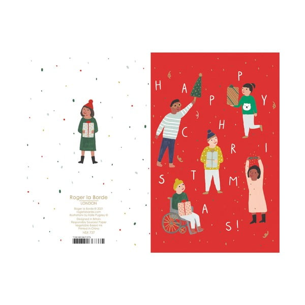 Felicitări 8 buc.  cu model de Crăciun Chicago School  – Roger la Borde-image-1