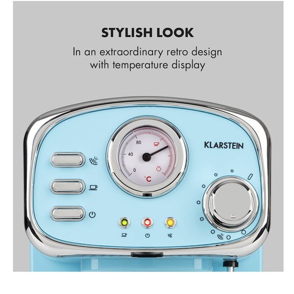 Espresor de cafea Klarstein Espressionata Gusto, albastru-image-4