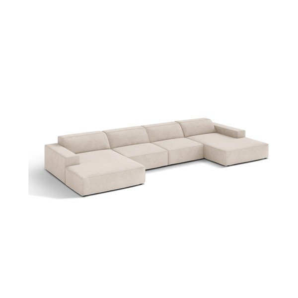 Colțar modular crem (în formă de "U") Jodie – Micadoni 