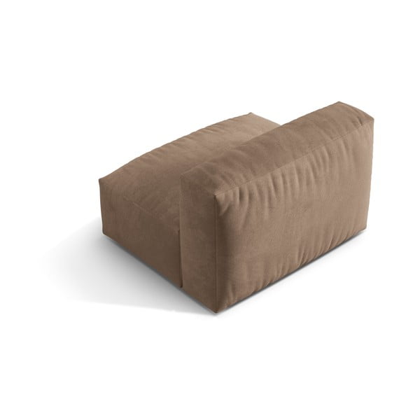 Modul pentru canapea modulară maro deschis cu tapițerie din catifea (de mijloc) Martina – Micadoni -image-2