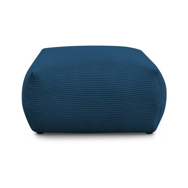 Taburet albastru închis cu tapițerie din catifea reiată Voltaire – Bobochic Paris-image-3