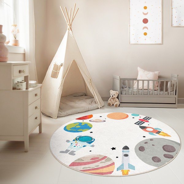 Covor de joacă pentru copii lavabil ø150 cm Space Trip – Mila Home-image-2