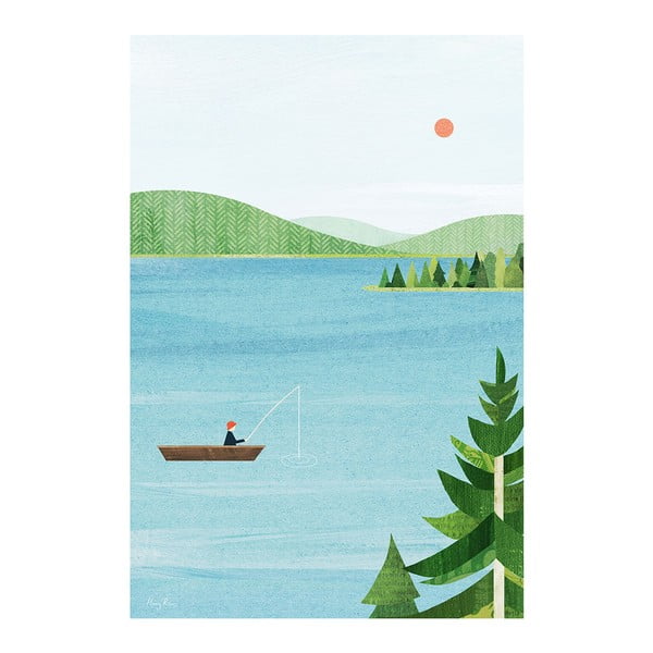 Poster 30x40 cm Lake - Travelposter