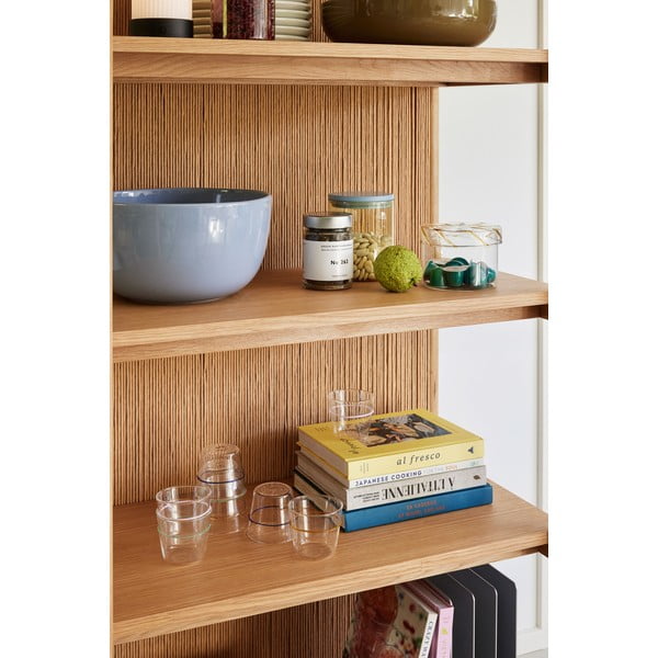 Bibliotecă în culoare naturală cu aspect de lemn de stejar 75x162 cm Heritage – Hübsch-image-3