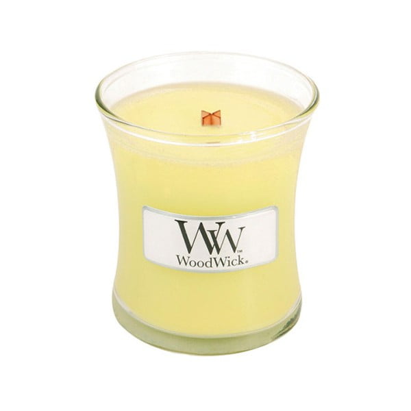Lumânare parfumată WoodWick, cu aromă de iasomie, 85g, 20 ore