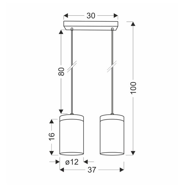 Lustră neagră-în culoare naturală cu abajur din sticlă ø 12 cm Wels – Candellux Lighting-image-1
