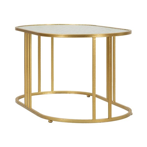 Măsuță de cafea albă-aurie cu blat din sticlă 50x90 cm Antalia – Mauro Ferretti-image-3