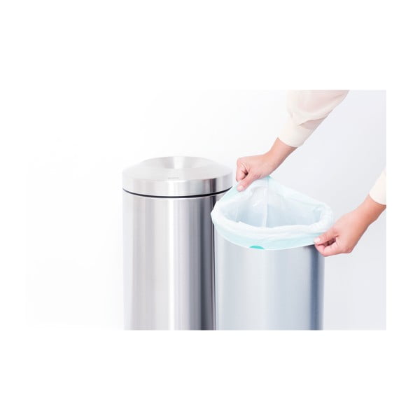 Coș de gunoi argintiu mat din oțel 30 l Flame Guard – Brabantia-image-2