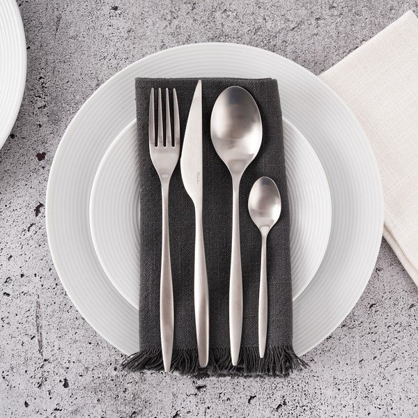 Tacâmuri argintii din oțel inoxidabil 24 buc. – Orion-image-1