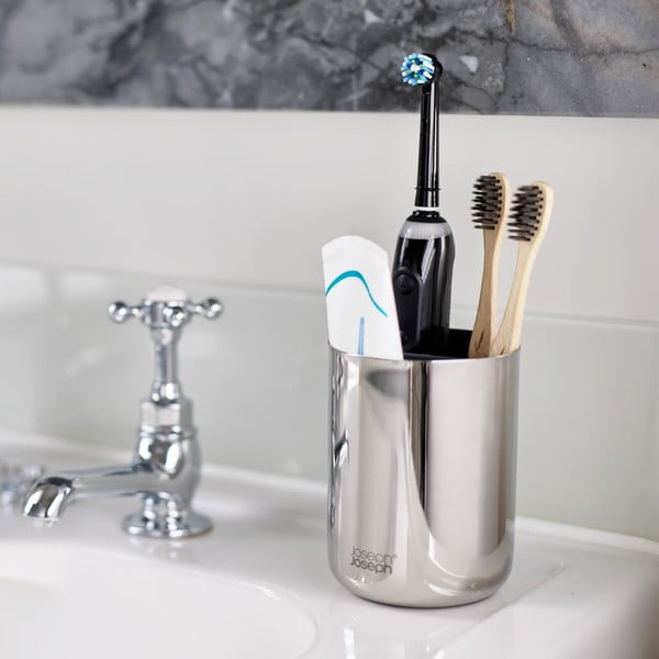 Suport metalic pentru periuțe de dinți EasyStore Luxe – Joseph Joseph-image-1