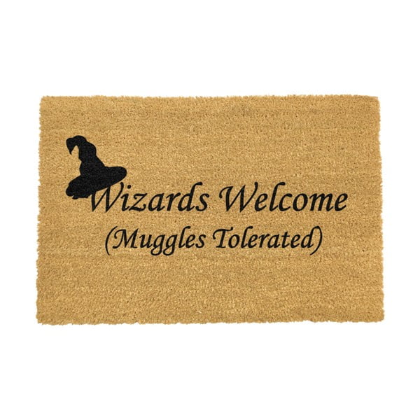 Covoraș intrare din fibre de cocos Artsy Doormats Wizards Welcome, 40 x 60 cm