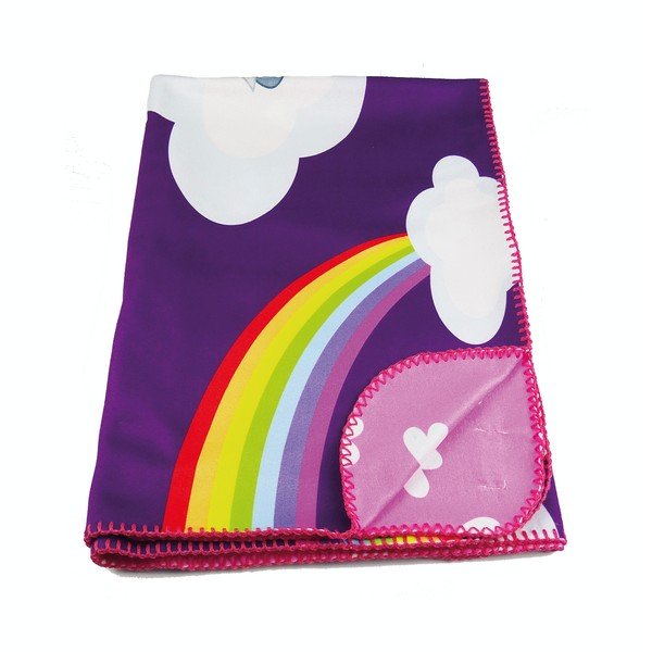 Set pătură și față de pernă  pentru copii roz/mov 85x125 cm – OYO kids-image-4