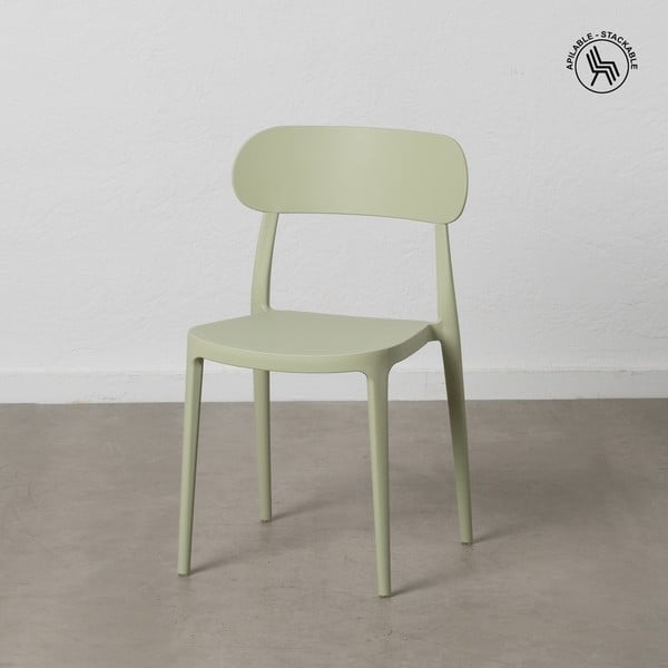 Scaune de dining verde-deschis 2 buc. din plastic – Ixia-image-1