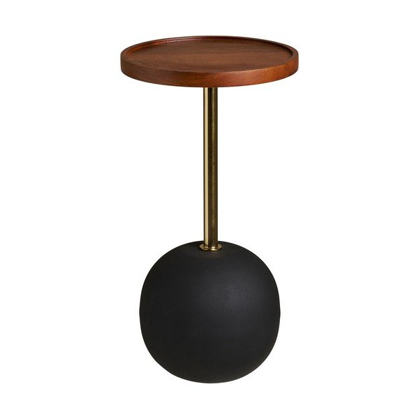 Măsuță auxiliară rotundă cu blat din lemn de mango ø 30 cm Sirone – House Nordic-image-2