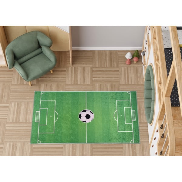 Covor de joacă pentru copii verde lavabil 120x180 cm Soccer Time – Vitaus-image-1