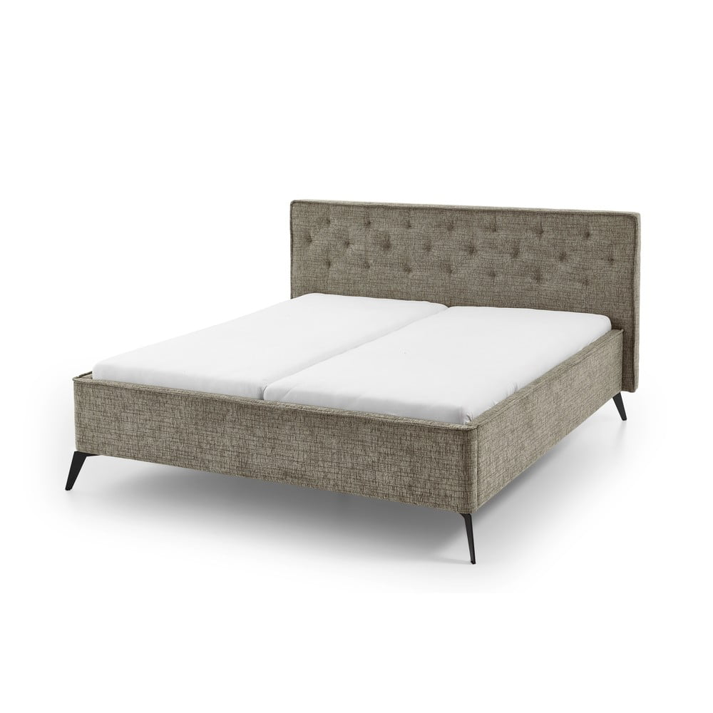 Pat matrimonial verde închis tapițat 180x200 cm Alicante – Meise Möbel