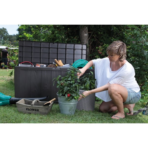 Cutie de depozitare pentru grădină gri închis Sherwood – Keter-image-1