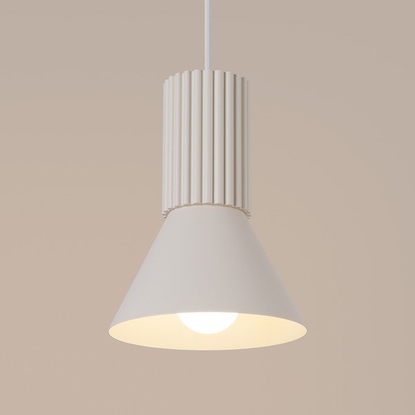 Lustră bej din metal ø 14 cm Niru – Sollux-image-2