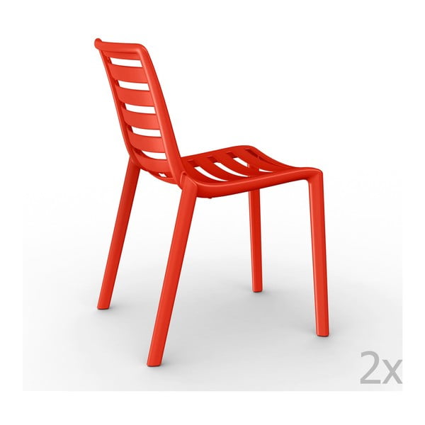 Set 2 scaune grădină Resol Slatkat, roșu