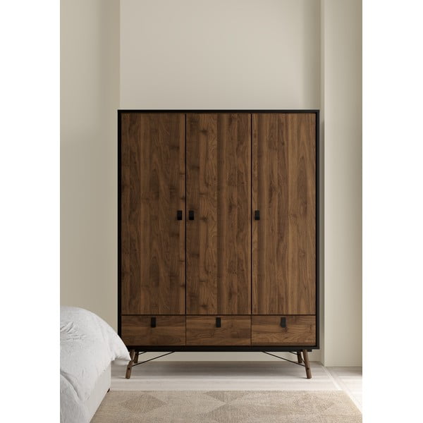 Șifonier Tvilum Ry, maro închis-negru-image-1