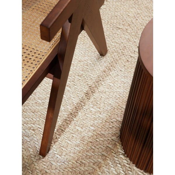 Covor crem-fildeș țesut manual din amestesc de lână 80x150 cm Majoli – Elle Decoration-image-4