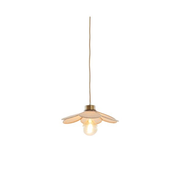 Lustră crem cu abajur textil Fyano – Light & Living-image-2