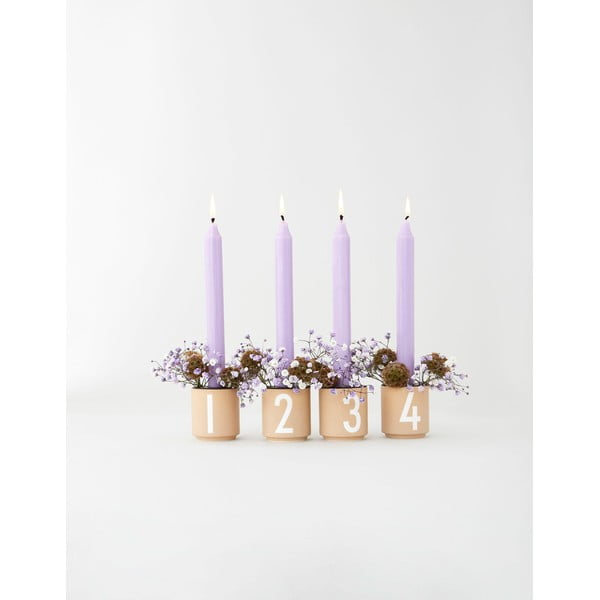 Set de 4 sfeșnice negre din porțelan Design Letters-image-2