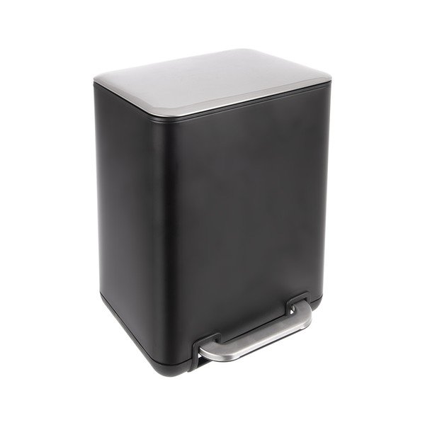 Coș de gunoi negru cu pedală din oțel inoxidabil 6 l Black – Orion
