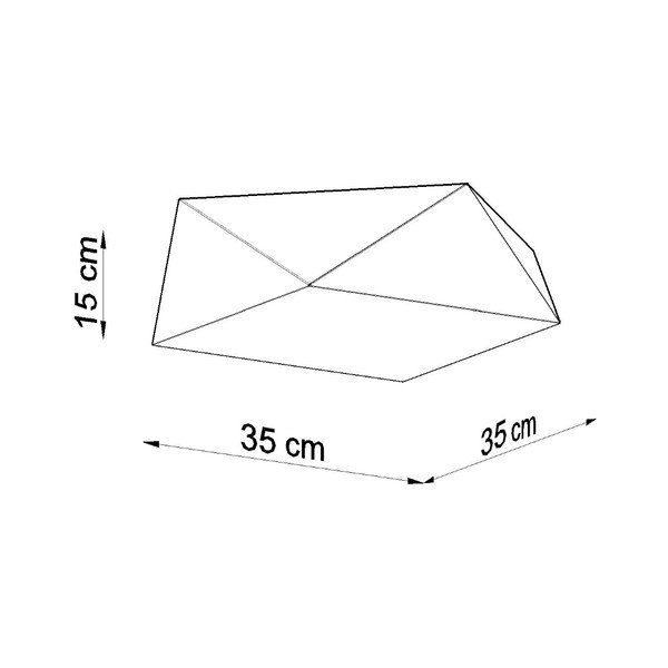 Plafonieră neagră 35x35 cm Koma – Sollux-image-4
