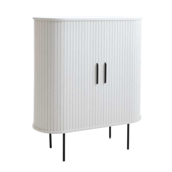 Dulap alb cu ușă glisantă 100x118x40 cm Nola – Unique Furniture-image-1