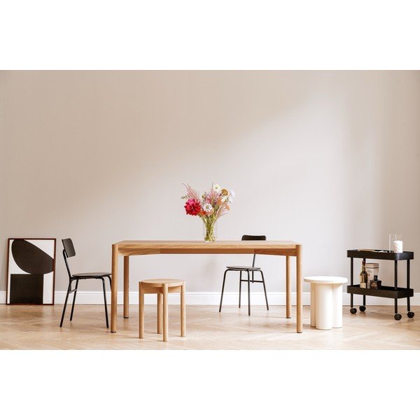 Etajeră pe roți bej din metal 60x62x30 cm Nolle – noo.ma-image-4