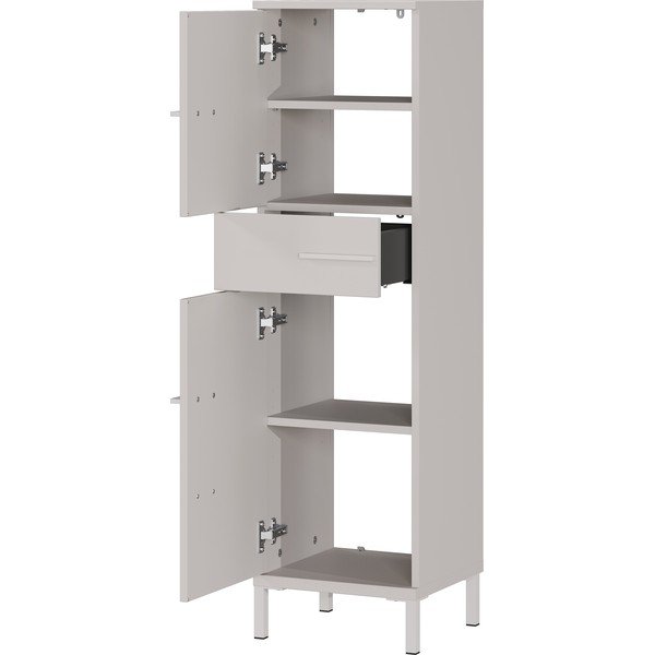 Dulap de baie crem înalt/îngust cu aspect mat 34x123 cm Laurino – Germania-image-2