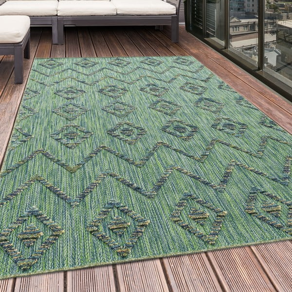 Covor tip traversă de exterior verde 80x250 cm Bahama – Ayyildiz Carpets-image-1