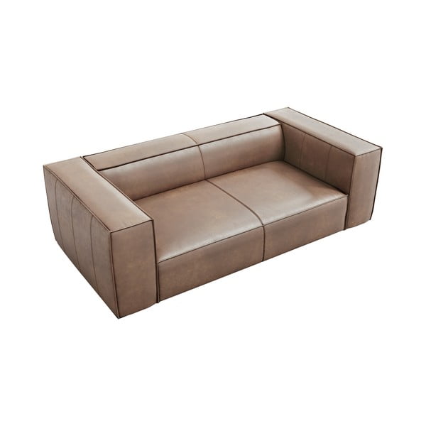 Canapea maro deschis cu tapițerie din piele 212 cm Madame – Windsor & Co Sofas-image-3